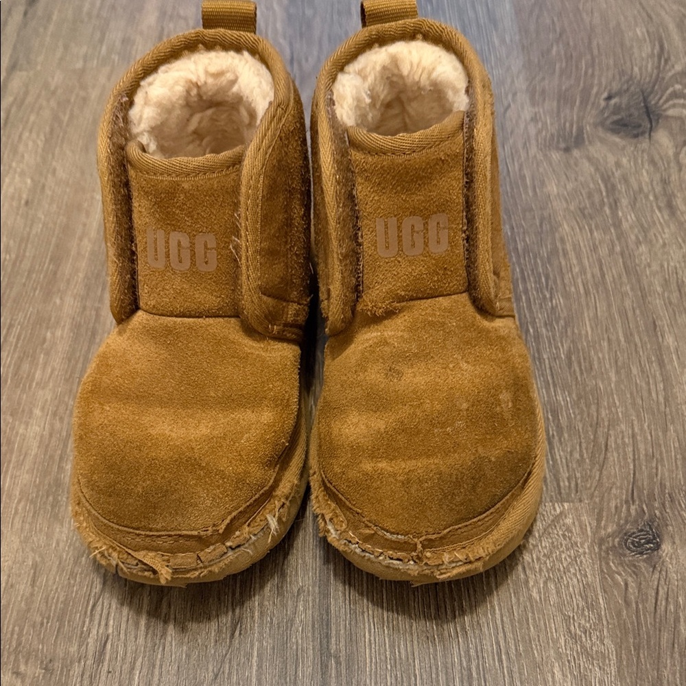 UGG Tan Suede Toddler Booties
